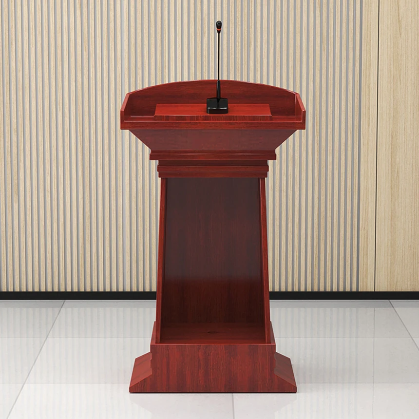 Modern Ancient Rostrum Wooden MDF Metal Podium Pulpit Desk Church College Auditorium Concert Hall Entry OEM Commercial Furniture