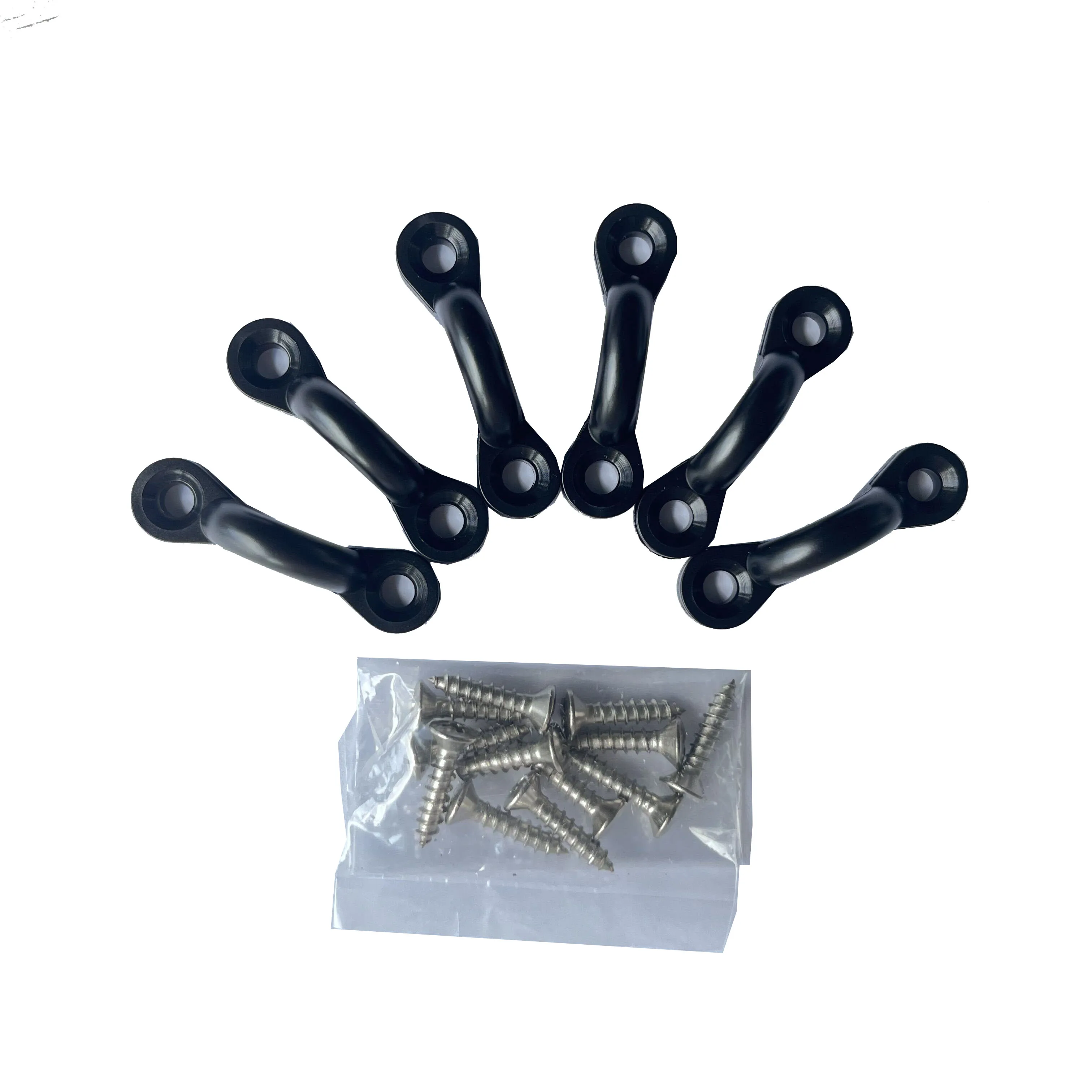 Pack of 6 Pad Eye, Tie Down, Kayak Deck Loops, Nylon Bungee Deck Loop with Scrws and Nuts