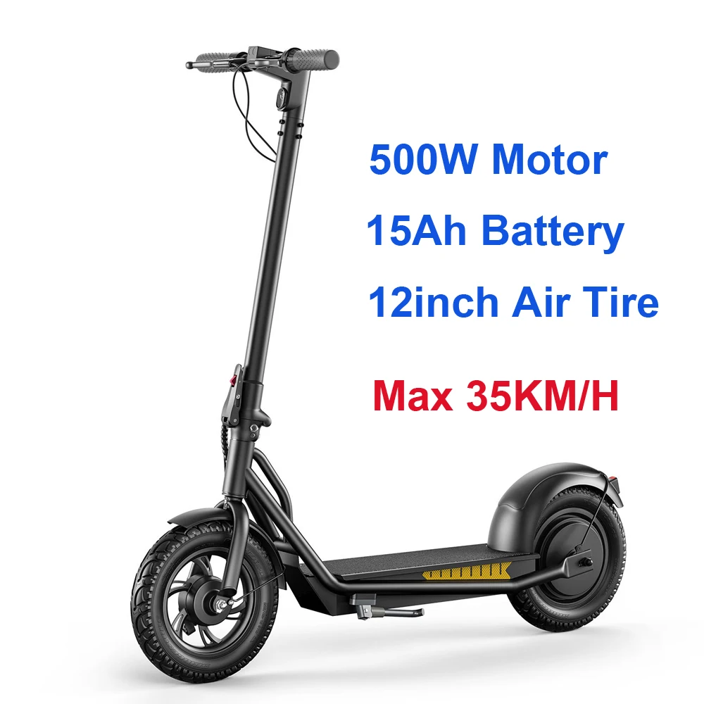 EU US Fast Delivery Cheap 12 Inch Air Tire 500W Motor Folding adult Electric Scooters With 15Ah Battery E Scooter  For Promotion