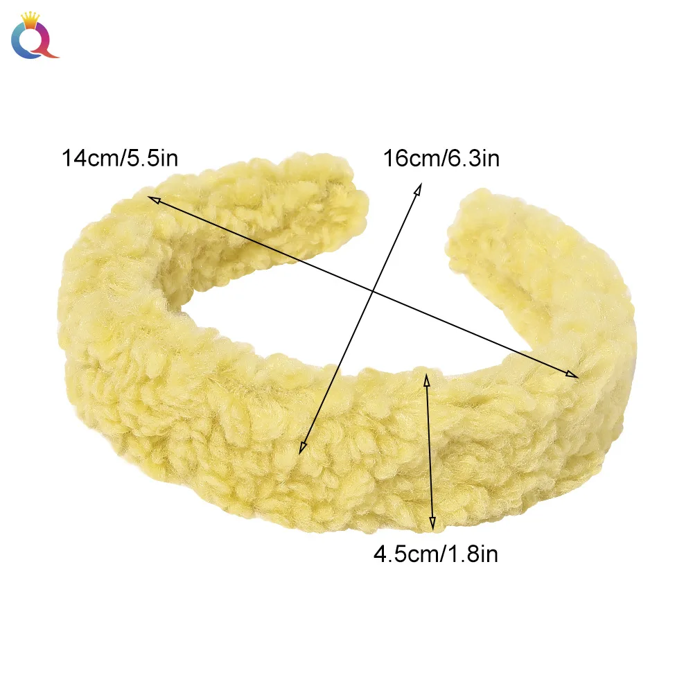 Hot Selling Wide Brim Thick Headband Autumn Winter Imitation Teddy Fur Hair Band For Women