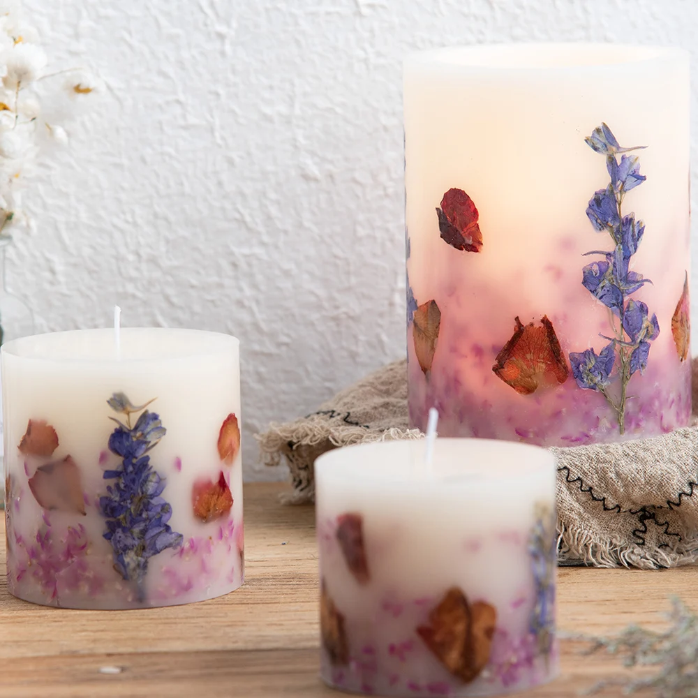 Paraffin pillar candle interior home accessories decoration
