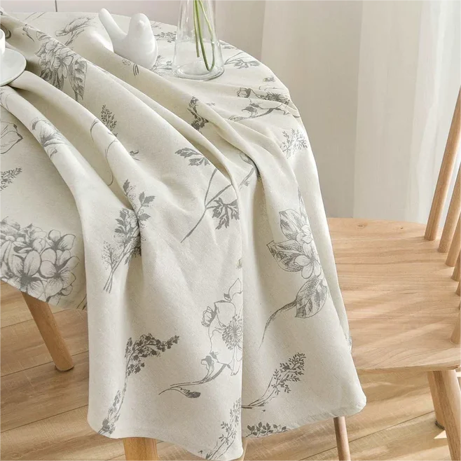 Blockprint Cotton Ins French Tischdecke Farmhouse Nappe Pastoral Mantel Linen Coral Table Cloths Toile De Jouy Tablecloth