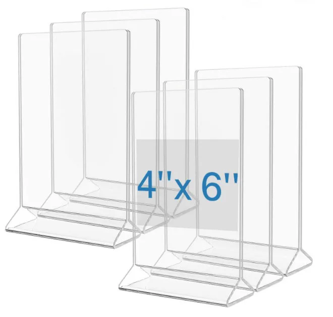 4x6 inches Acrylic Menu Holder Clear Table Display Holders AD Covers  Plastic Sign Holder for Restaurant