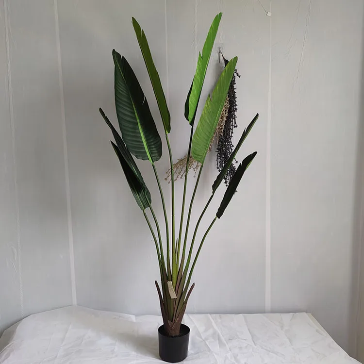 Wholesale Simulation Green Plant Artificial Plastic Travellers Banana Indoor Bonsai Tree Plants