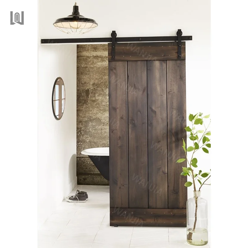 Honest supplier of modern latest design partition room door interior sliding barn door wooden barn door