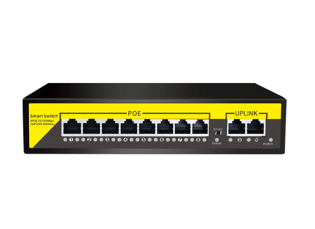 Factory direct OEM/ODM high quality 8 port 10/100M poe switch for hikvision ip cameras