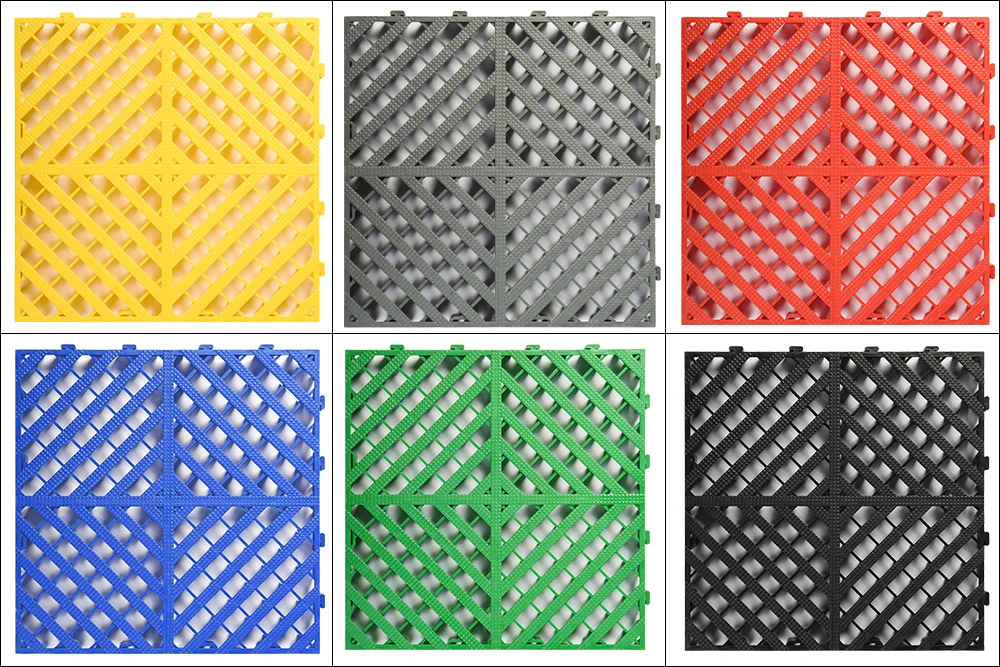 Good Price Plastic Floor For Event Car Wash Garage Flooring Tile For Car Floor Mat Tile Car Washing