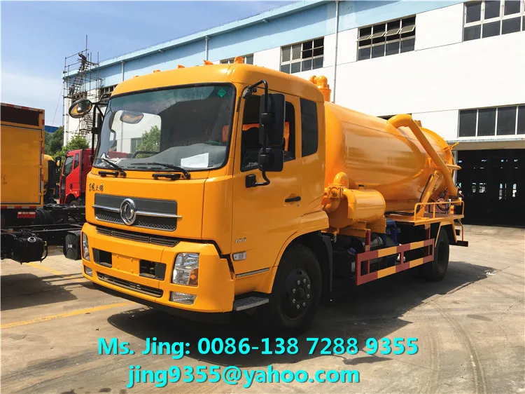  DONGFENG TIANJIN 4X2 10000 литров вакуумный грузовик для очистки сточных вод в