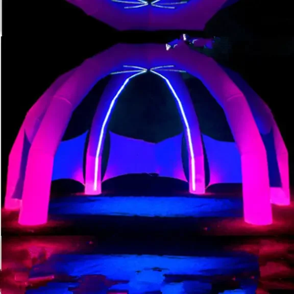 Giant Inflatable Tubular Dome with led light Inflatable spider tent for outdoor concert event