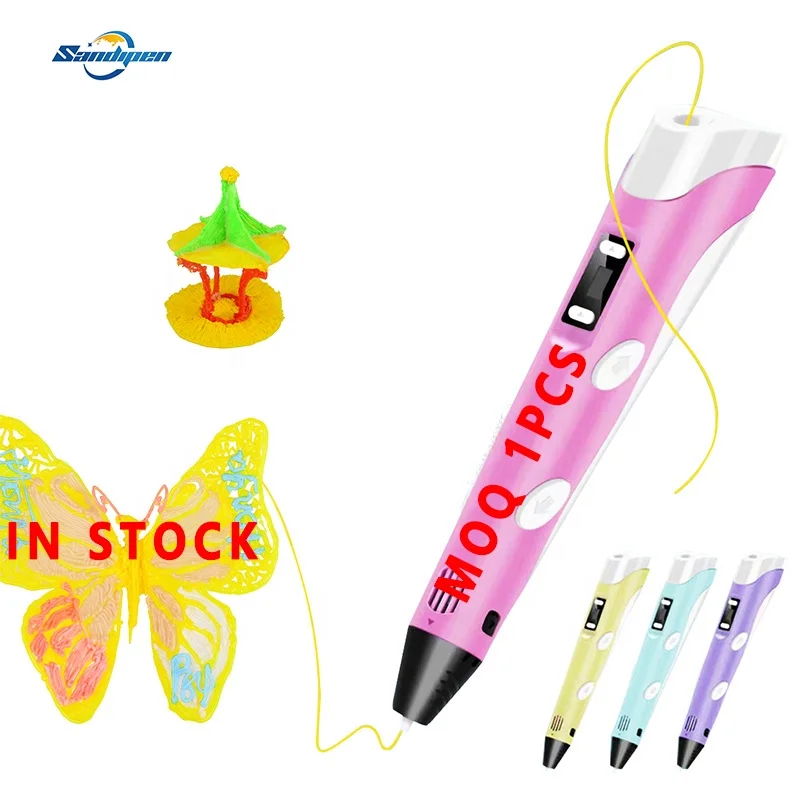 New Arrival Kid Filament Blue 3D-Pen Writing Price Intelligent Toy 3D Painting Pen