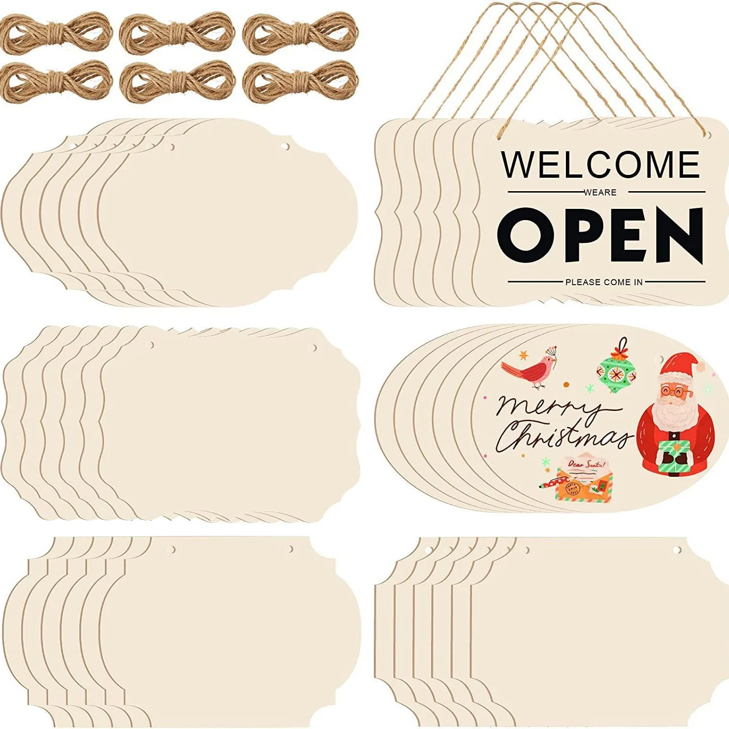 Unfinished Rectangular Signboard Diy Wood Crafts Handicraft Souvenir Party Supplies Blank Wooden Decorative Signs