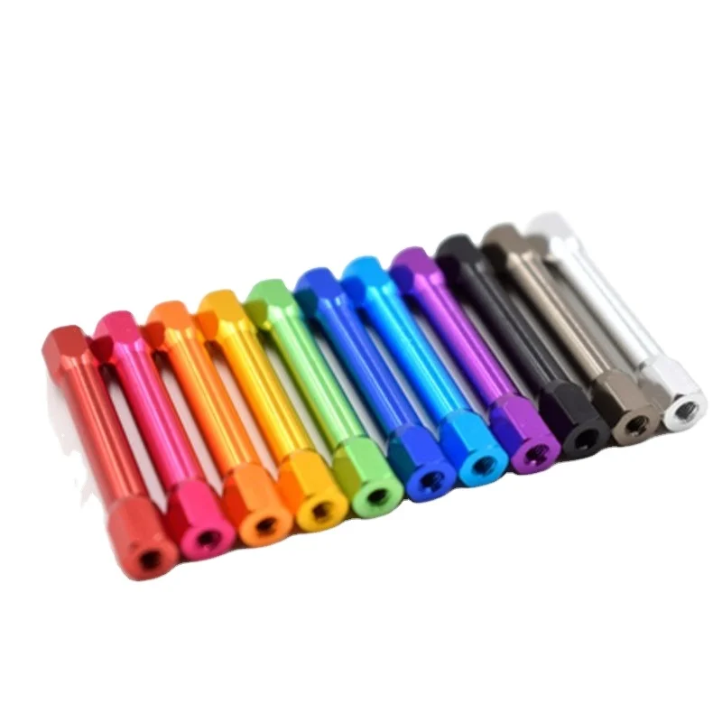 colourful M3x15/20/25/30/35/37/40/45/50 Female To Female double hex head  Anodized Aluminum  Standoff Spacer in drones