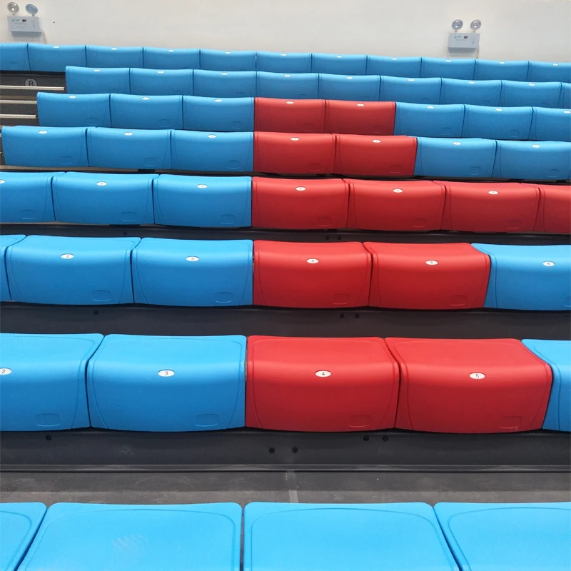 Space Saver Stadium Chairs Retractable Stands Stadium Grandstand Seating Gym Telescopic Tribune Chairs for Indoor