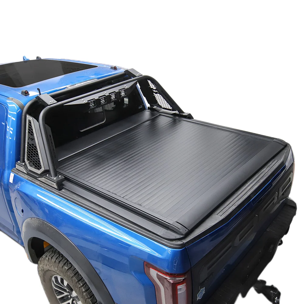 roller cover  Electric Retractable Tonneau Cover For Ford F150 Raptor Toyota Tundra 2011-2022 Crew Cab Car Accessories
