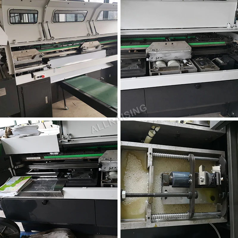 Fully Automatic perfect Hot Melt Optional EVA Glue Gluing Binding Machine with 5 clamps.