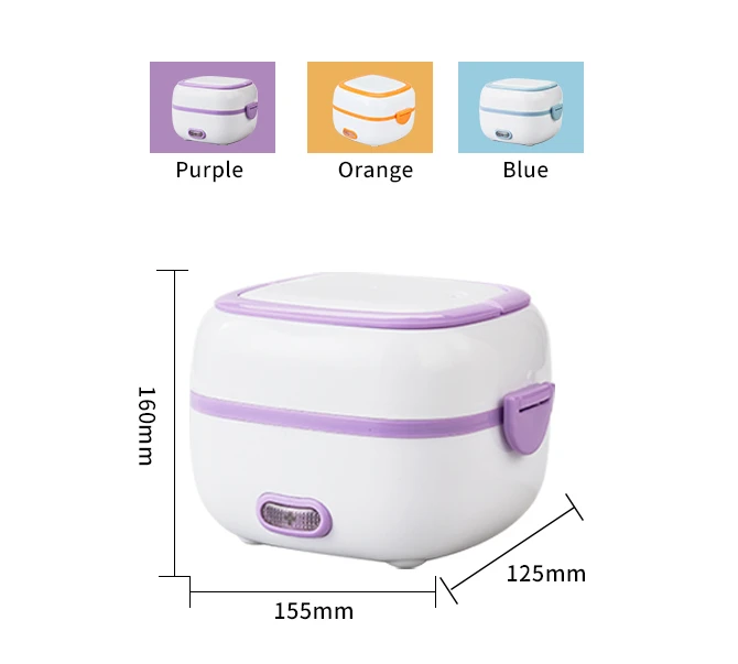 Многофункциональная портативная пластиковая электрическая мини-рисоварка с подогревом 110 В 220 в бытовой перезаряжаемый Ланч-бокс