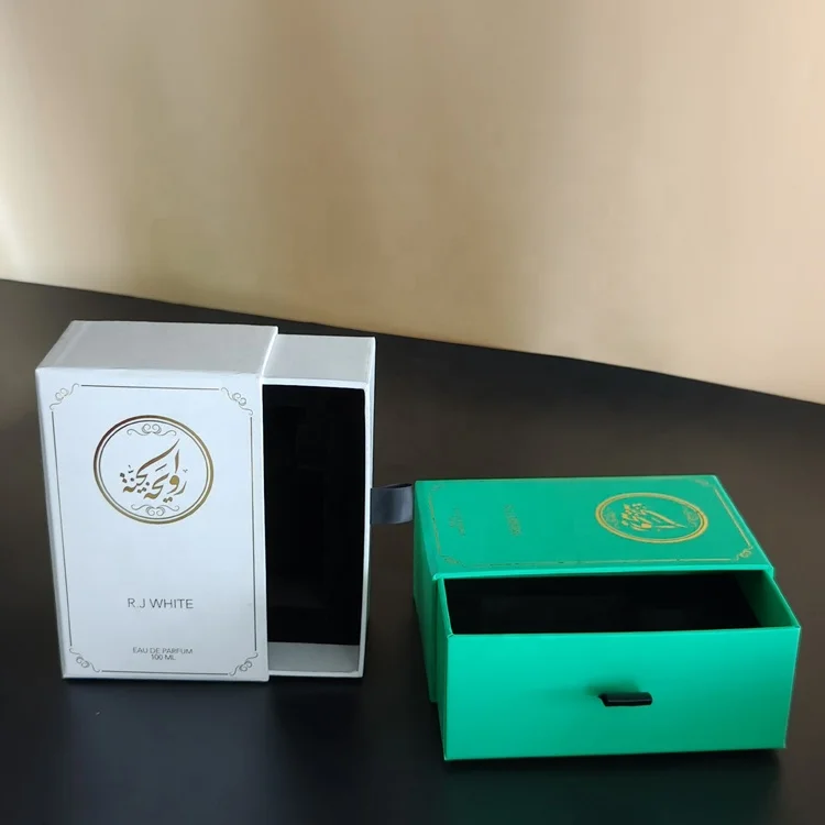 Manufacturer Custom 30ml 50ml 100ml Rigid Paper Drawer Essential Oil Bottle Packaging Recyclable Perfume Box With Foam Insert
