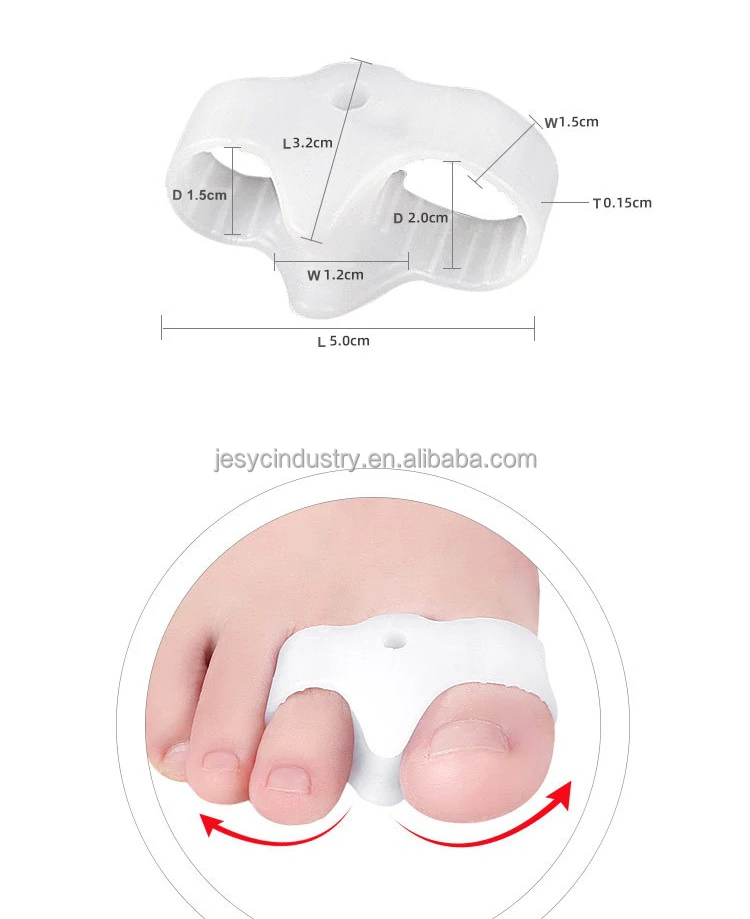Foot Care Accessory Hallux Valgus Overlapping Toes Bunion Protector Sleeve Toe Separator Silicone Valgus Toes Sleeves Corrector