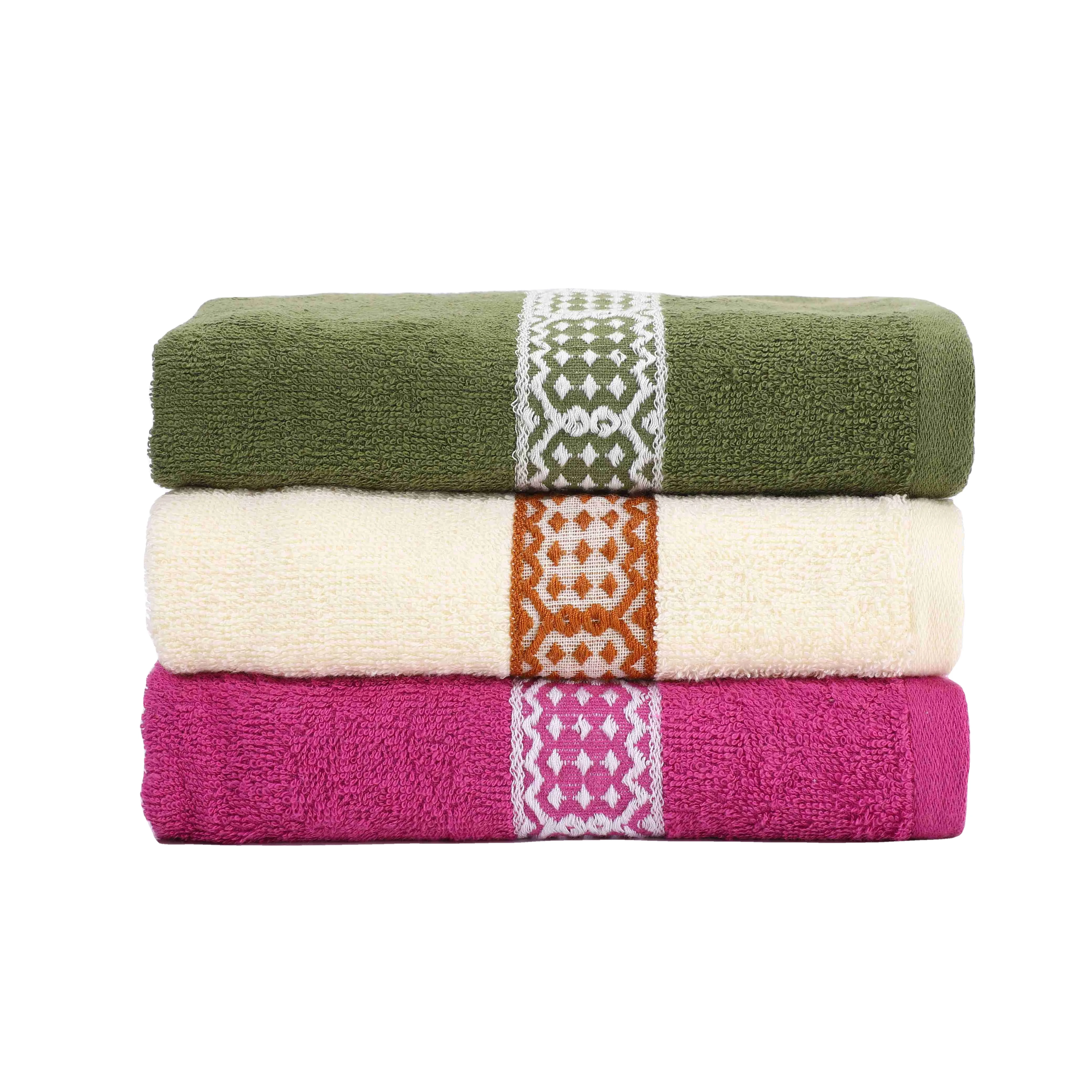 Special Design Widely Used Lace Satin Soft Face Towel 100 Cotton Plain White Face Towel