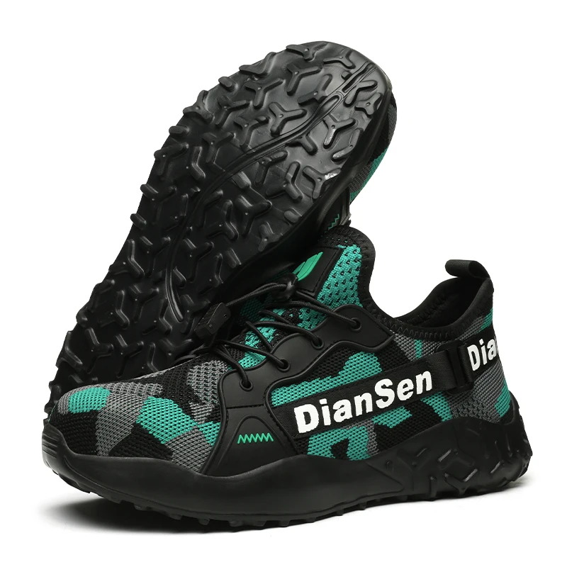 DianSen new 2024 safety sneakers Anti-smashing safety steel toe shoes D666