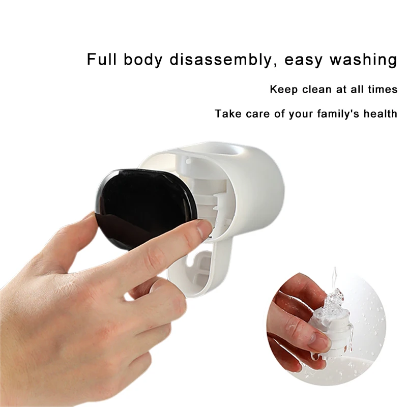 hot sale Household Automatic Toothpaste Dispenser Squeezer Bathroom Plastic Wall Mounted Toothpaste Dispenser