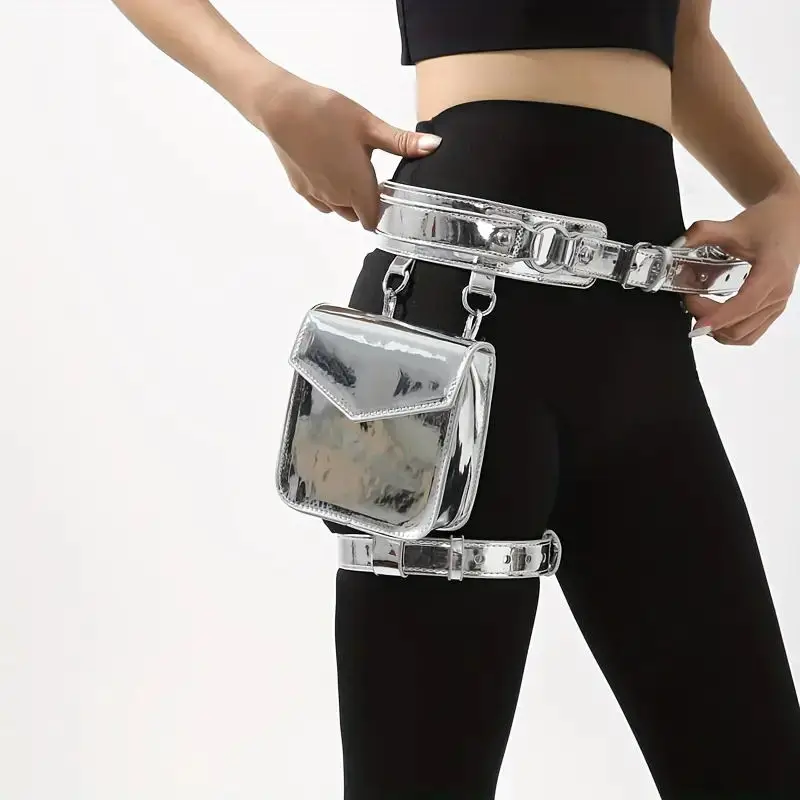 Custom Women Punk Fashion Waist Leg Bag Bike Thigh Belt Fanny Pack Carnival Thigh Bag