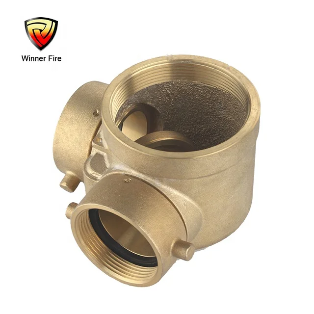 FDC 90 Brass Water Divider Fire Department Connection