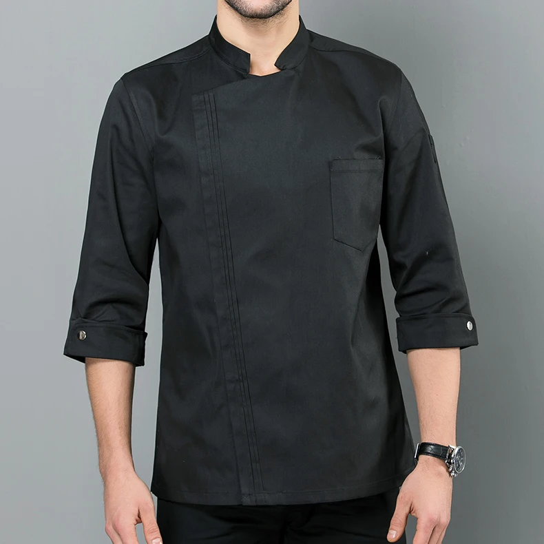 Top Seller 3/4 Quarter Sleeve For Bellboy Cook Barista Food Service Chef Coat Coffee Shop Executive Chef Uniform Jackets