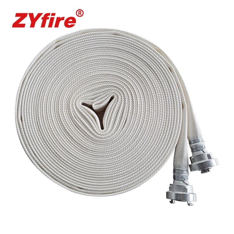 ZYfire 2-4 inch white durable layflat FM approval UL listed water deliver fire EPDM hose for industrial fire fighting