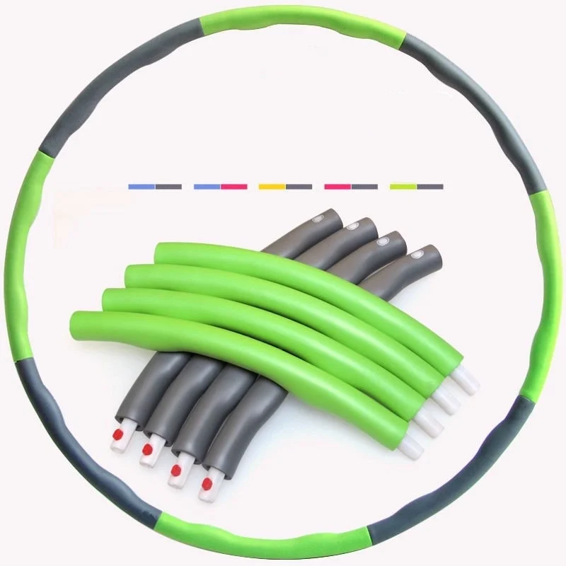 High Quality Best Selling Weighted Flexible  Hula Hoops Exercise Weight Fitness Detachable Foam Hoola Hoops Ring /