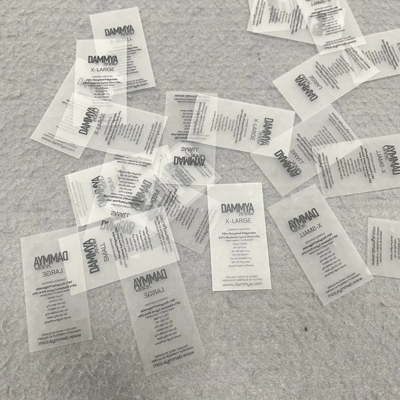 Good Quality TPU Clothes Label Wash Care Label For Clothing Custom Matte Soft Silicone Size Labels For Clothing