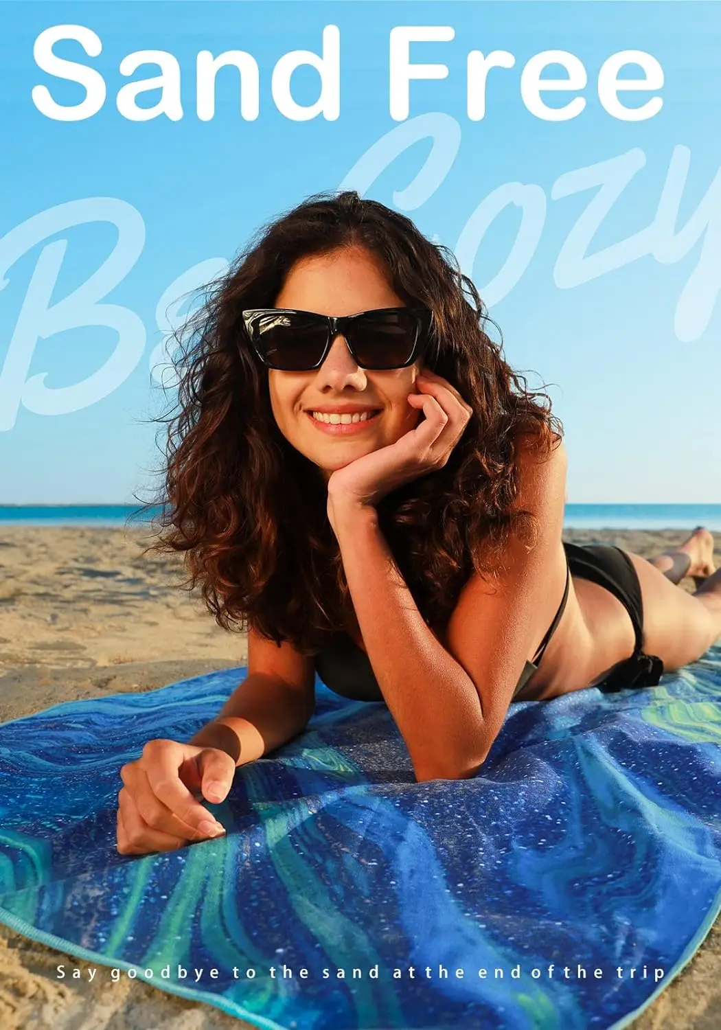 Dual-Sided Microfiber Beach Towel Wool and Fleece for Bath and Travel Customizable Logo Sports Pattern Polyester Material