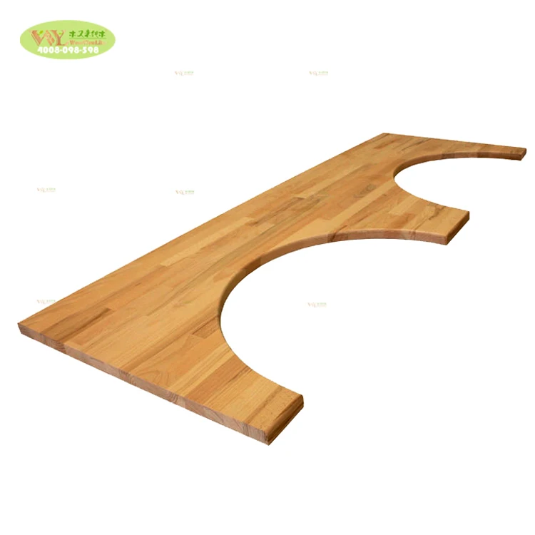 Factory Supply Solid Beech Wood FJ Vanity Counter Top Custom Finger Joint Beech Wood Countertops