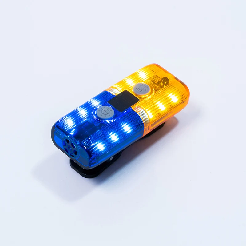 mini size rechargeable whistle function led warning light for duty
