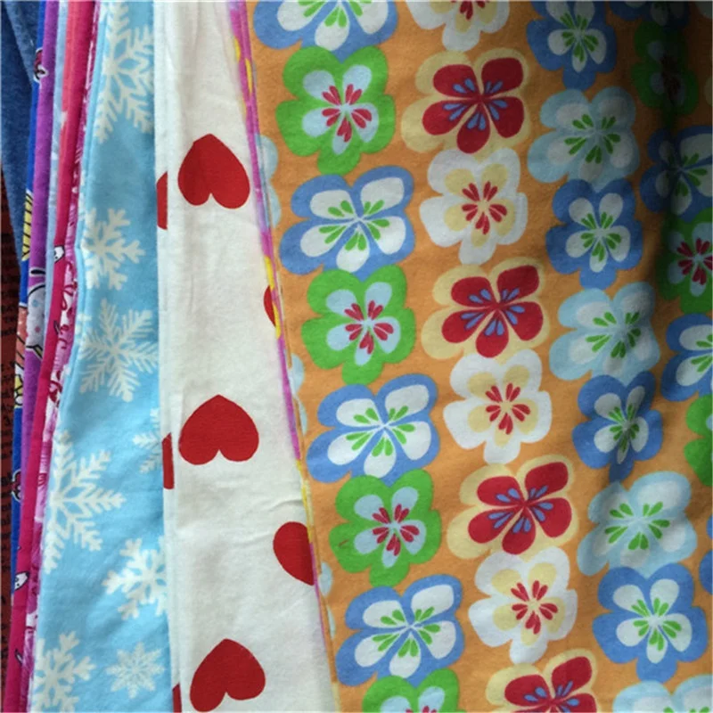 100% хлопок, печатная матовая фланелевая ткань для одеял, ткань, простыня