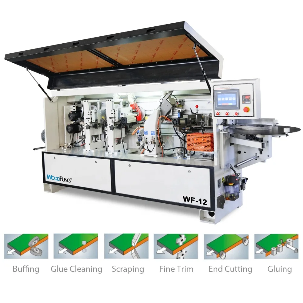 Auto Woodworking Edge Banding Machine WF12 for PVC Edge Band in Furniture Industry