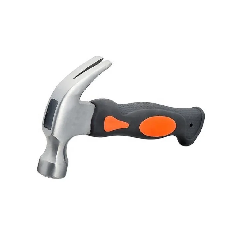 8oz high-carbon forging portable small claw hammer mini stubby hammers with plastic-coated handle