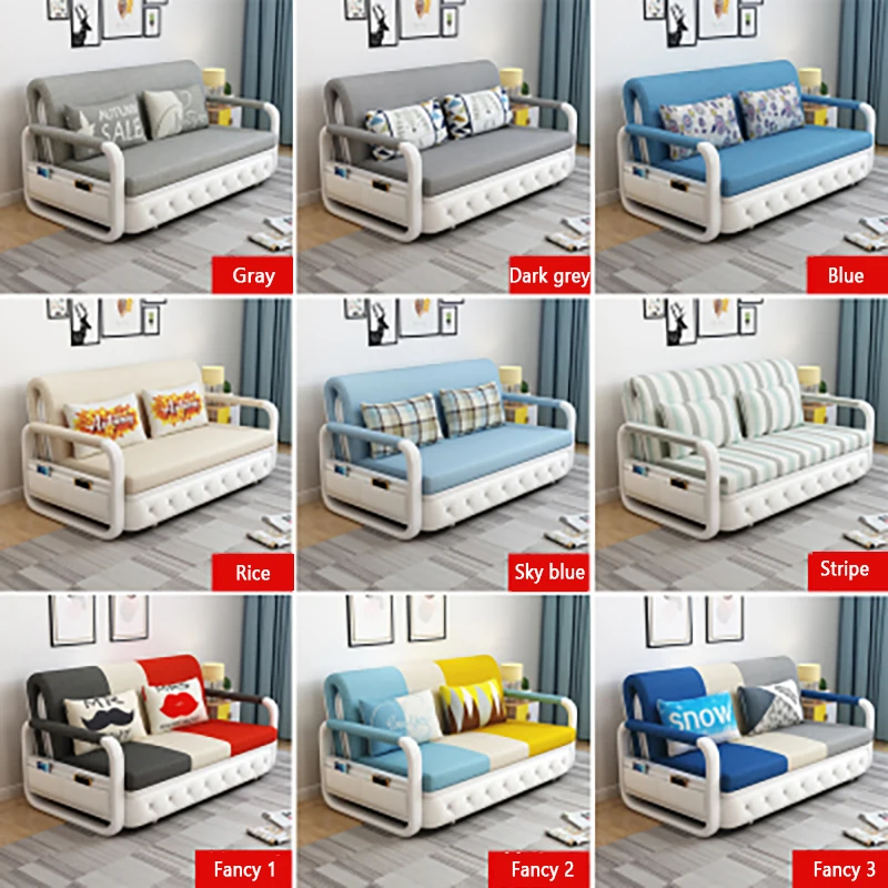 New Arrival divano u bed sofa  Recommend modernism Foldable Small apartment pocket  fancy fabric modern sofas cama