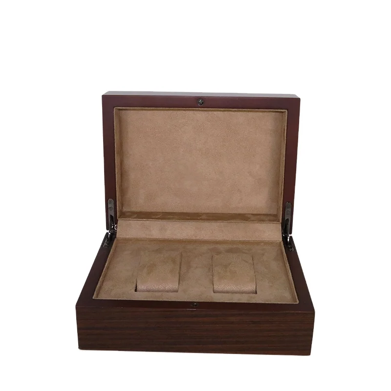 Коричневые лакированные деревянные коробки для часов с Т-шарниром