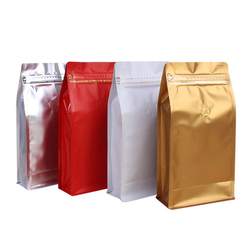 yunfeng YUNFENG In Stock Half A Pound 250g 250 gram Resealable Ziplock Wholesale One Way Valve Pouch Packaging Bean Coffee Bags
