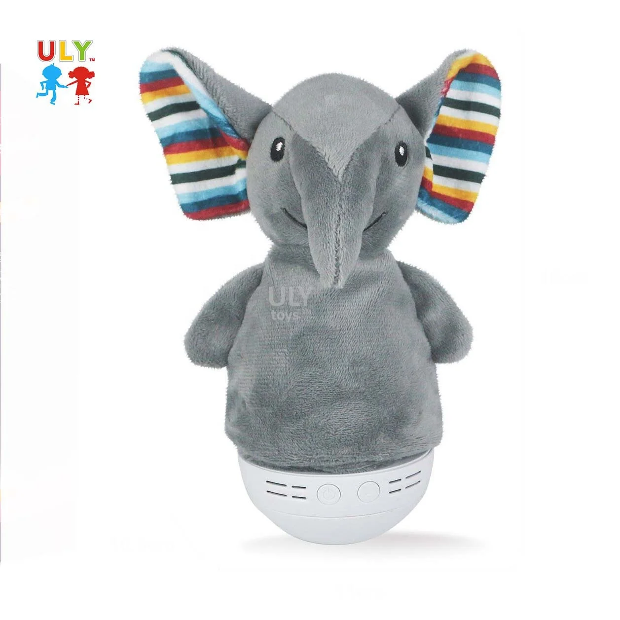 New Arrival Baby Plush Toy Baby Comfort Plush Tumbler Appease Animal DOLL with Soft Music and Night Light Features