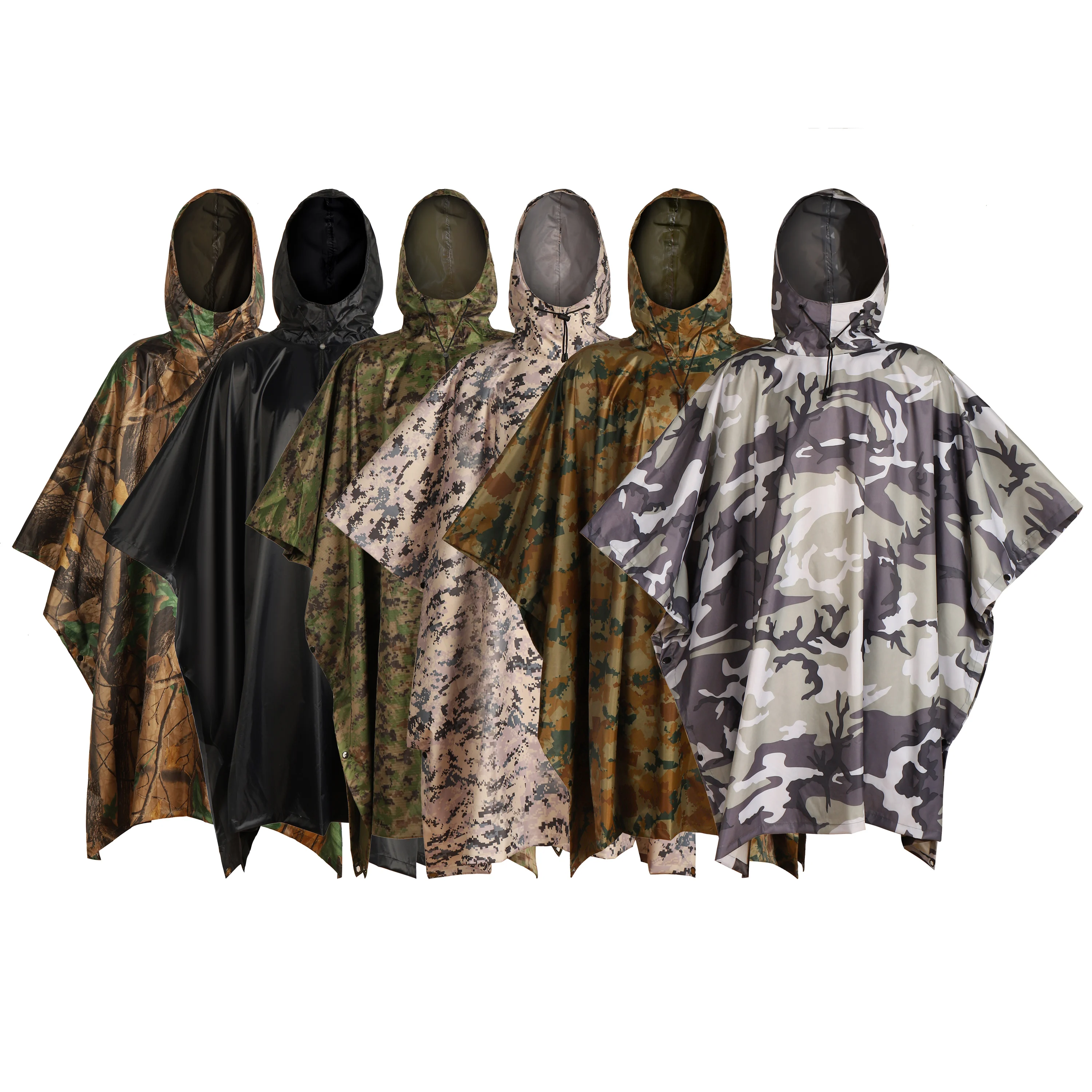 3 в 1, непромокаемый Дождевик-пончо из ПВХ с капюшоном