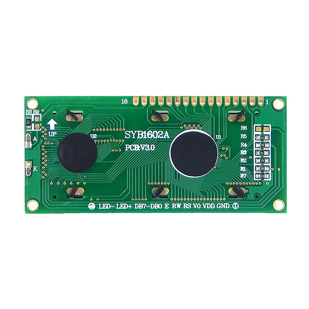 16 pin 16x2 monochrome lcd screen 1602 Character dot matrix oled display effect module