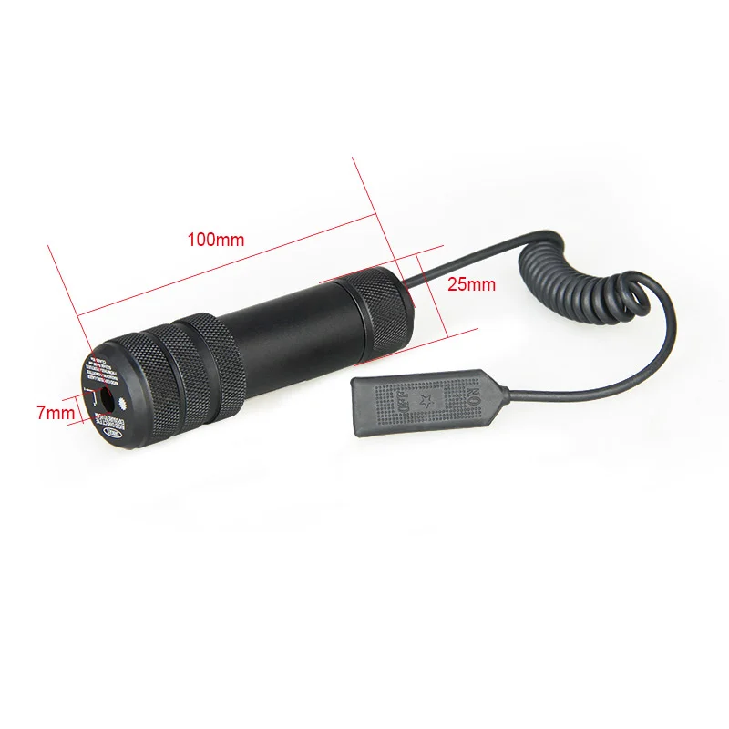 Tactical Red Dot Laser Sight With Switch Tail 20mm Mount  Laser Pointer For Hunting