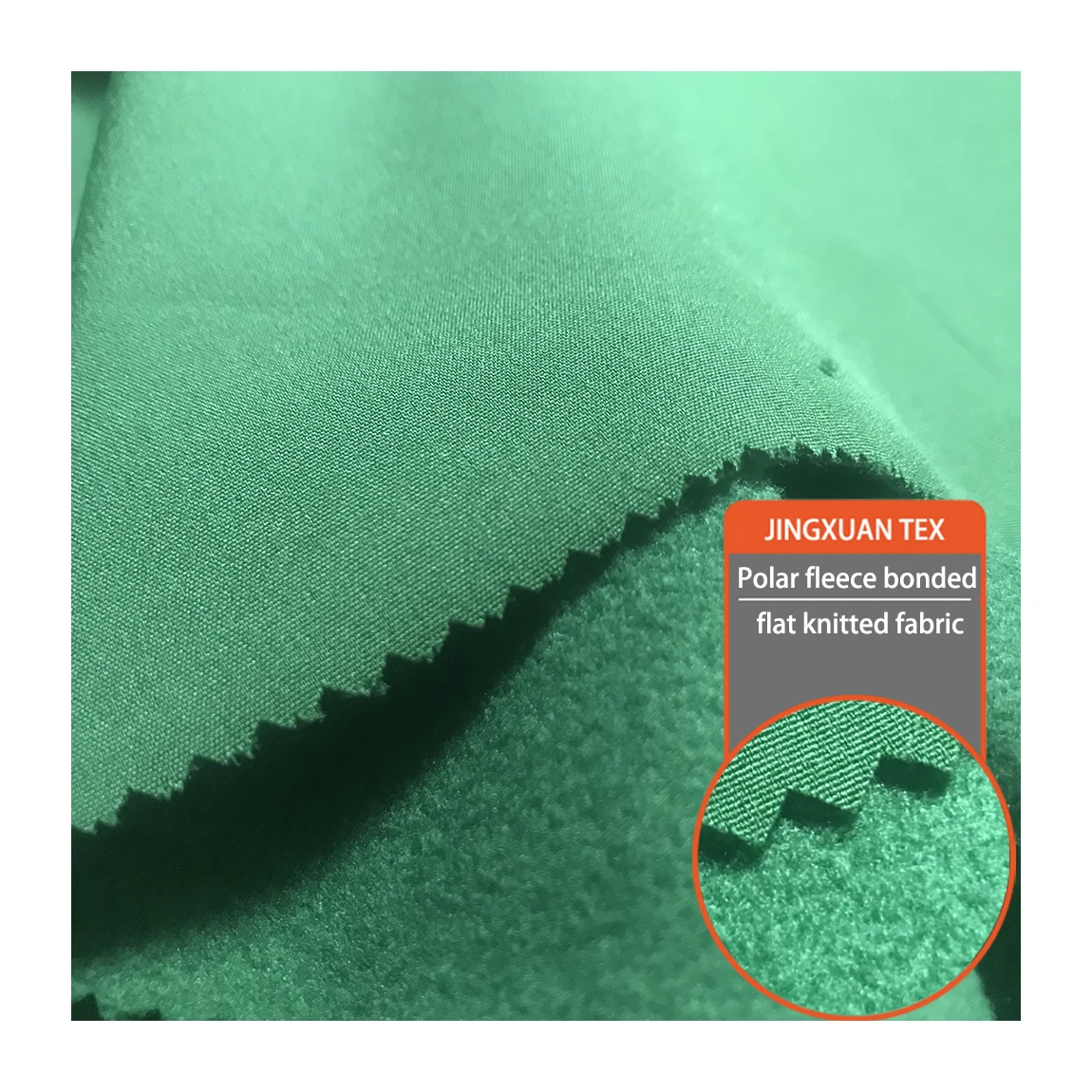 100D polyester 4-way stretch bonded 3 in 1 polar fleece fabric for jacket garment wind coat soft shell