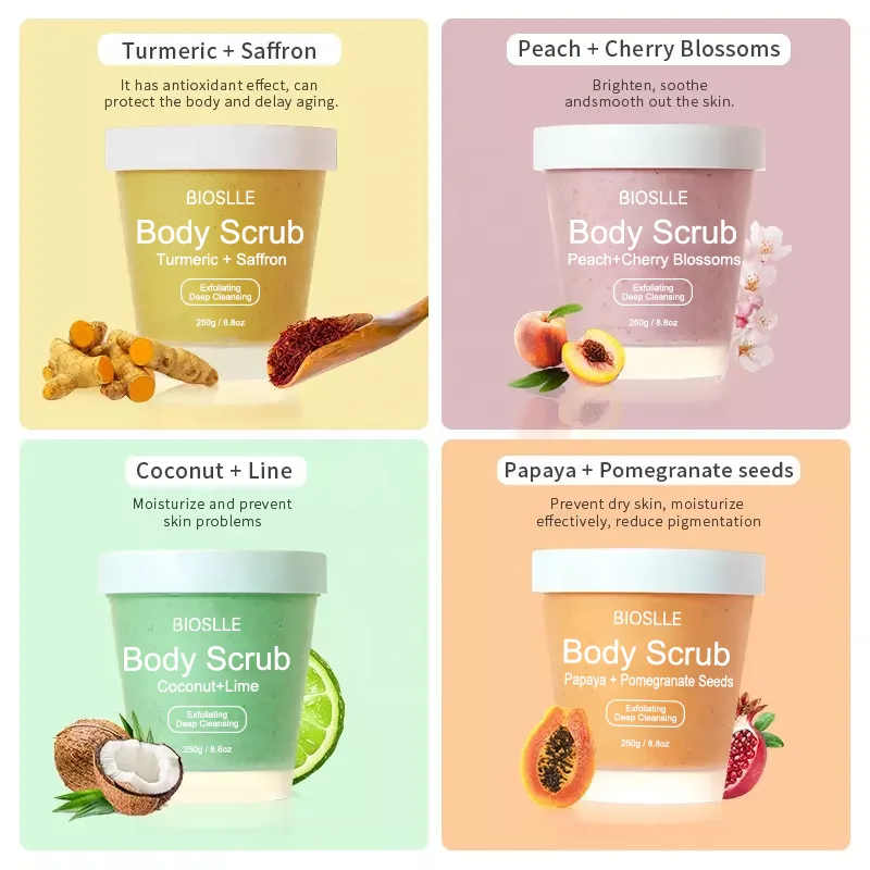 Customized Organic Scented Vegan Skin Whitening Exfoliating Vitamin Coconut Lime Bath Sugar Body Scrubs