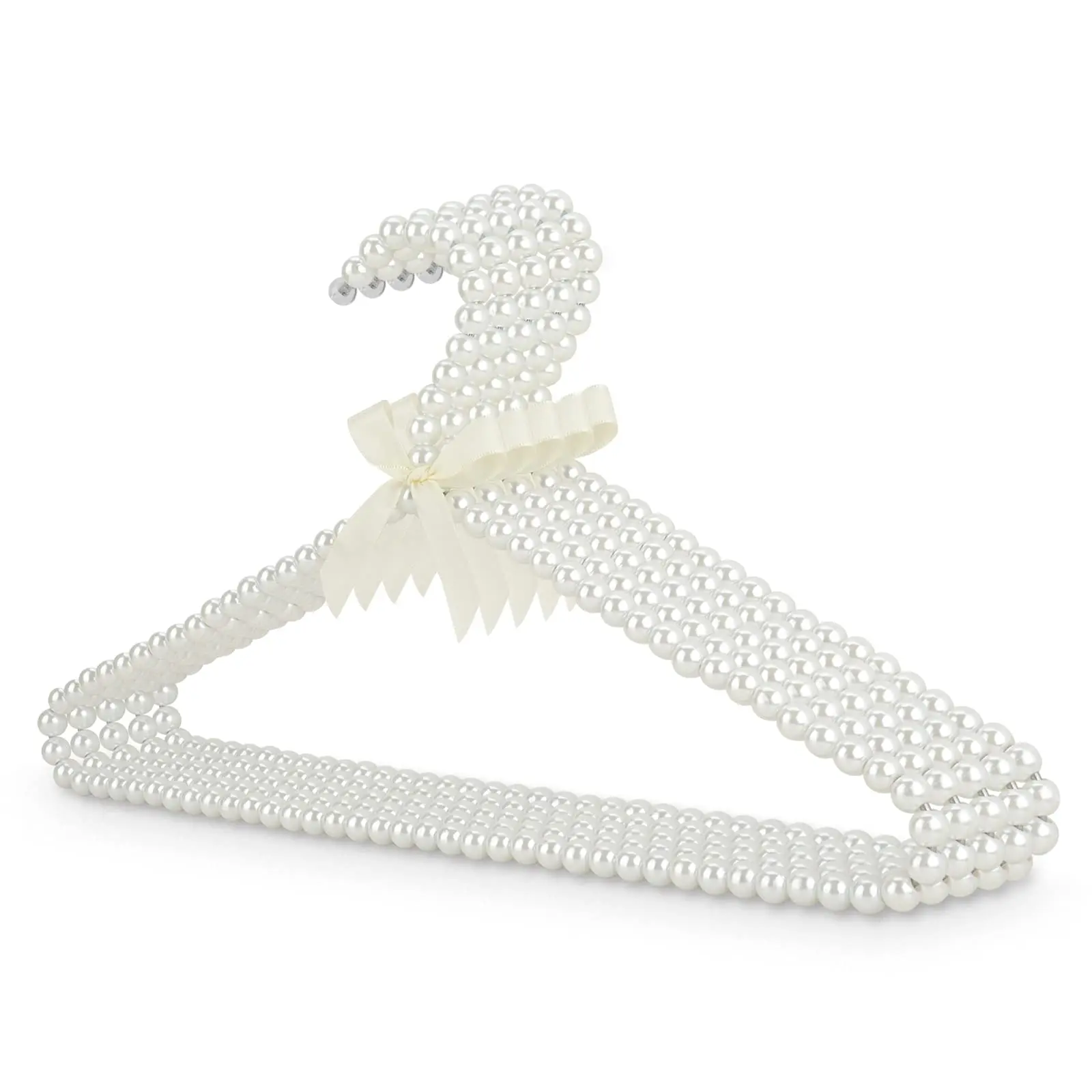 Sample Free Exquisite Luxury Beads Coat Clothes Hangers Pearl for Boutique Women Dress Pearl Hanger