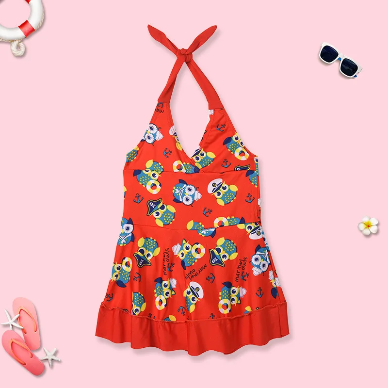 Wholesale Polyester Printed Princess Sleeveless Cute Swimsuit Kids Girls One Piece Swimwear