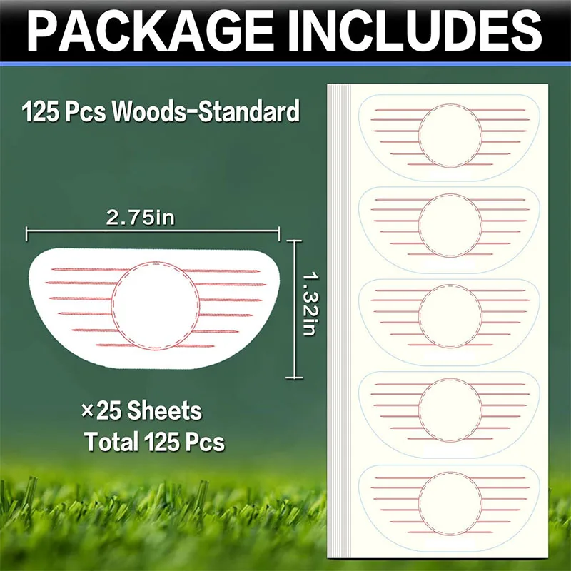 Golf Club Impact Tape Labels Stickers for Driver Woods Irons Putters Ball Hitting Recorder Training Aids for Swing Practice
