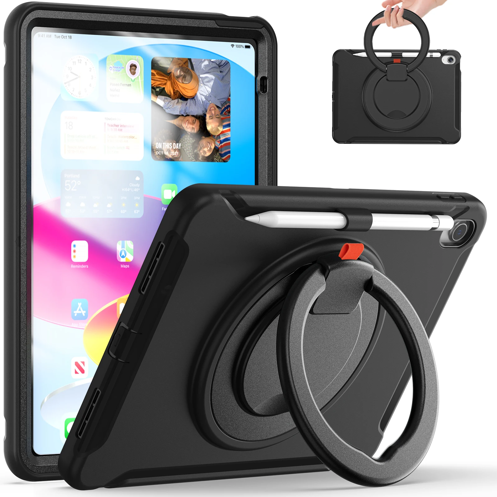 360 rotation  Shockproof Protection Tablet Case Cover For Ipad 10th 10.9 2022